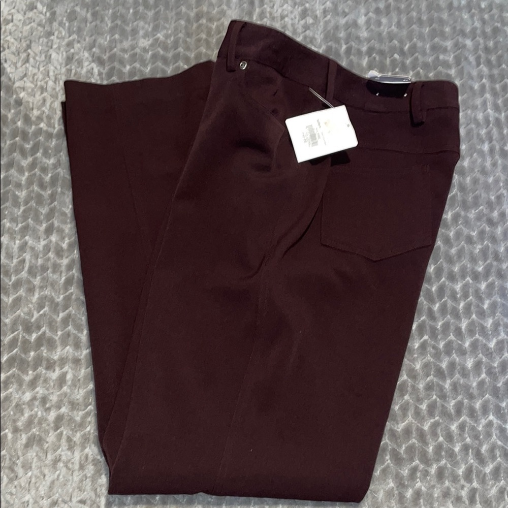 NWT Croft & Barrow Size 8 Classic Fit Pants. Brown. Straight Leg. 5 Pocket
